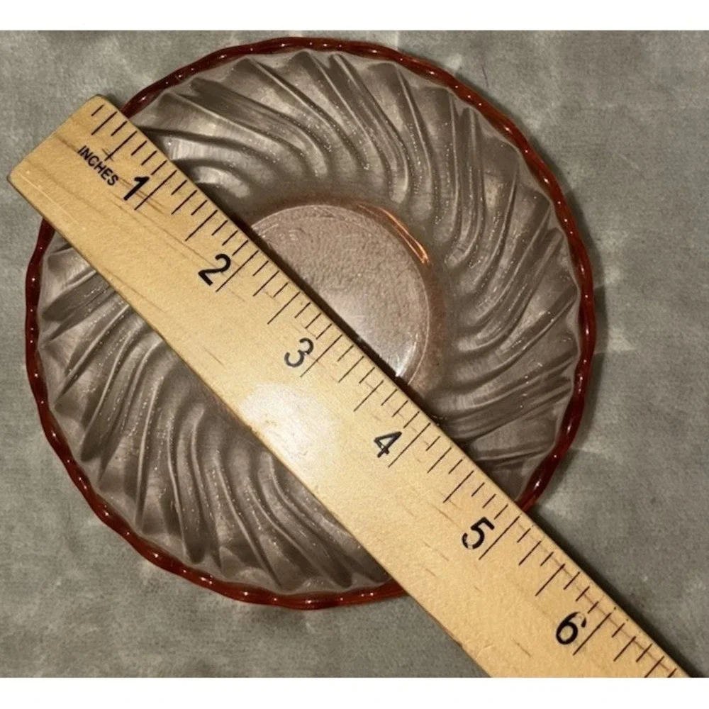 Arcoroc‎ Dessert Bowl Pink Depression Glass Rosaline Swirl 5